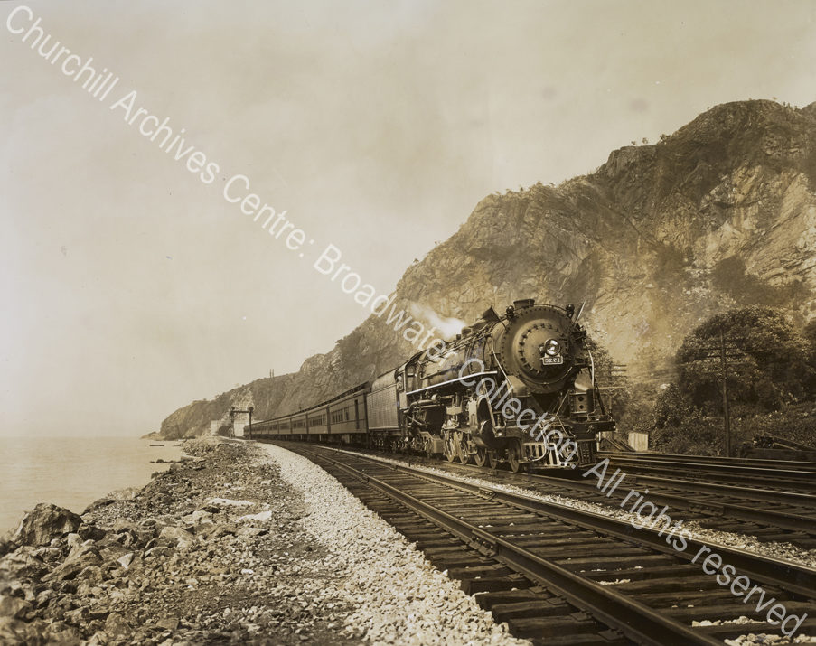 Photograph of a steam train New York Central