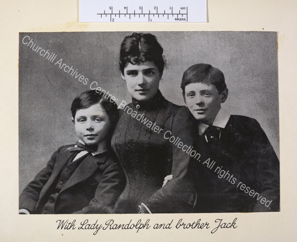 Portrait photograph showing John S Churchill and WSC