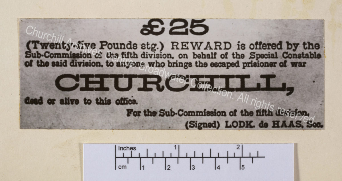 Notice of reward for capturing "the escaped prisoner of war