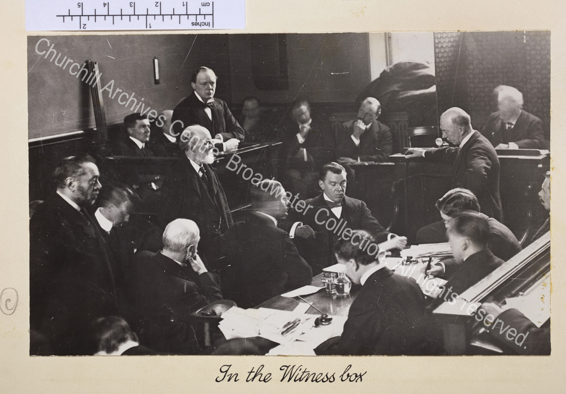 WSC giving evidence at the Sidney Street inquest.