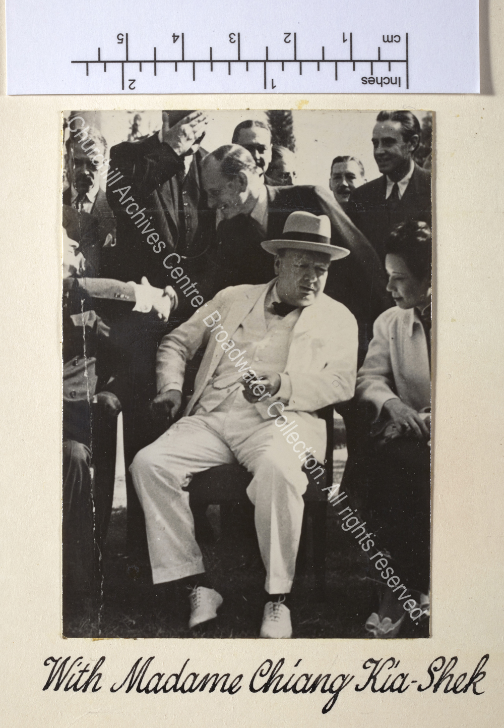 Photo taken during the Cairo conference shows WSC (wearing a white suit