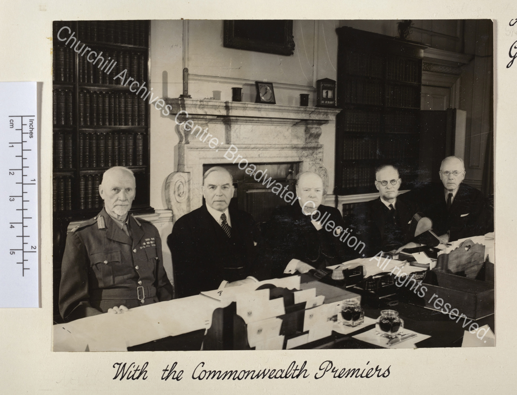 Photo shows (from left to right) Field Marshal Jan Smuts