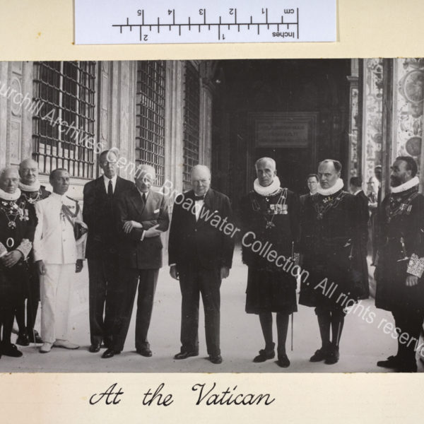 Photo shows WSC with uniformed Vatican guards.