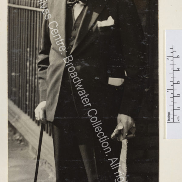 Portrait photograph of WSC wearing a waistcoat
