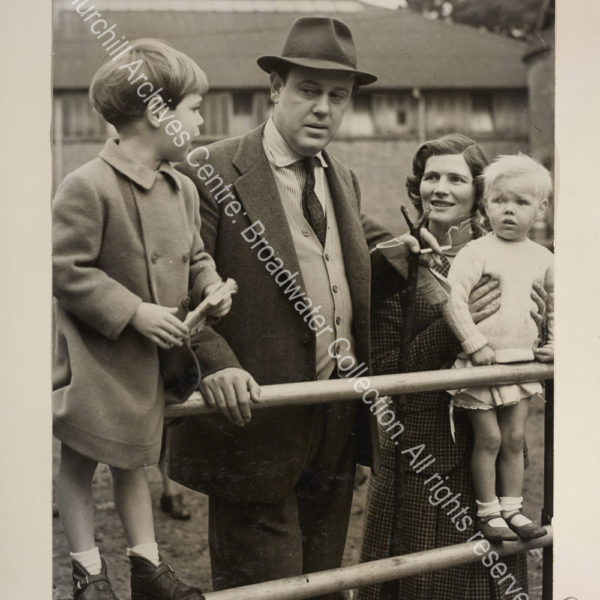 Exterior photo showing Christopher Soames and Mary Soames [earlier Mary Churchill]