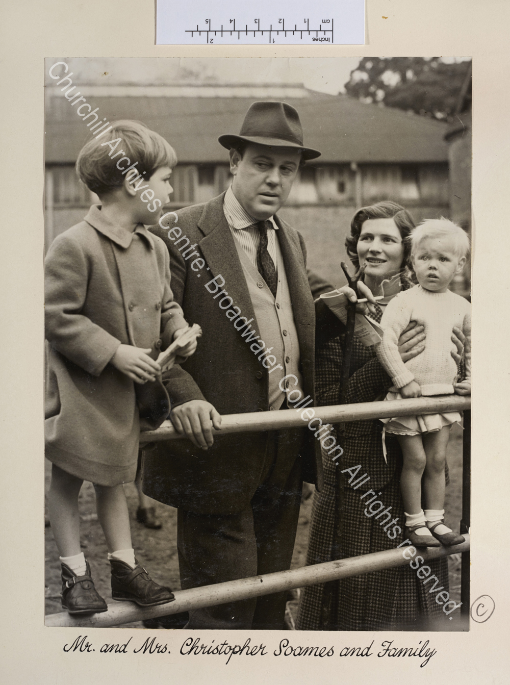 Exterior photo showing Christopher Soames and Mary Soames [earlier Mary Churchill]