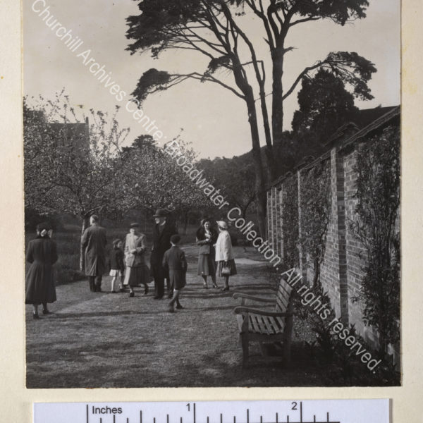 Photo shows people walking in the grounds of Chartwell.