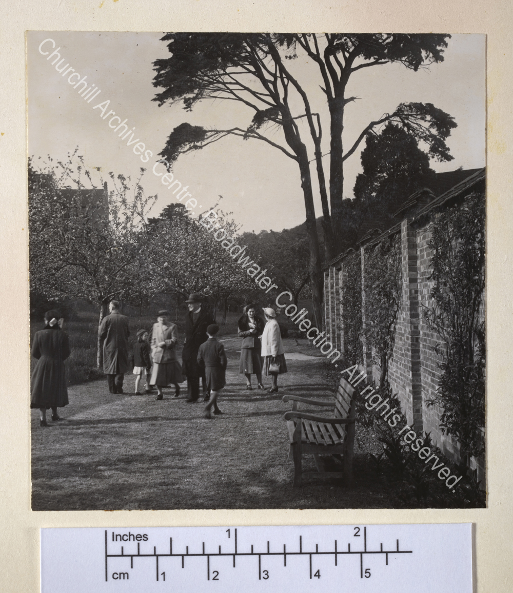 Photo shows people walking in the grounds of Chartwell.