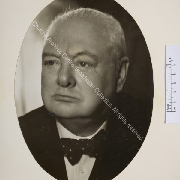 Oval portrait photograph of WSC by Vivienne [Mrs Florence Entwistle also known as Florence Vivienne Mellish].
