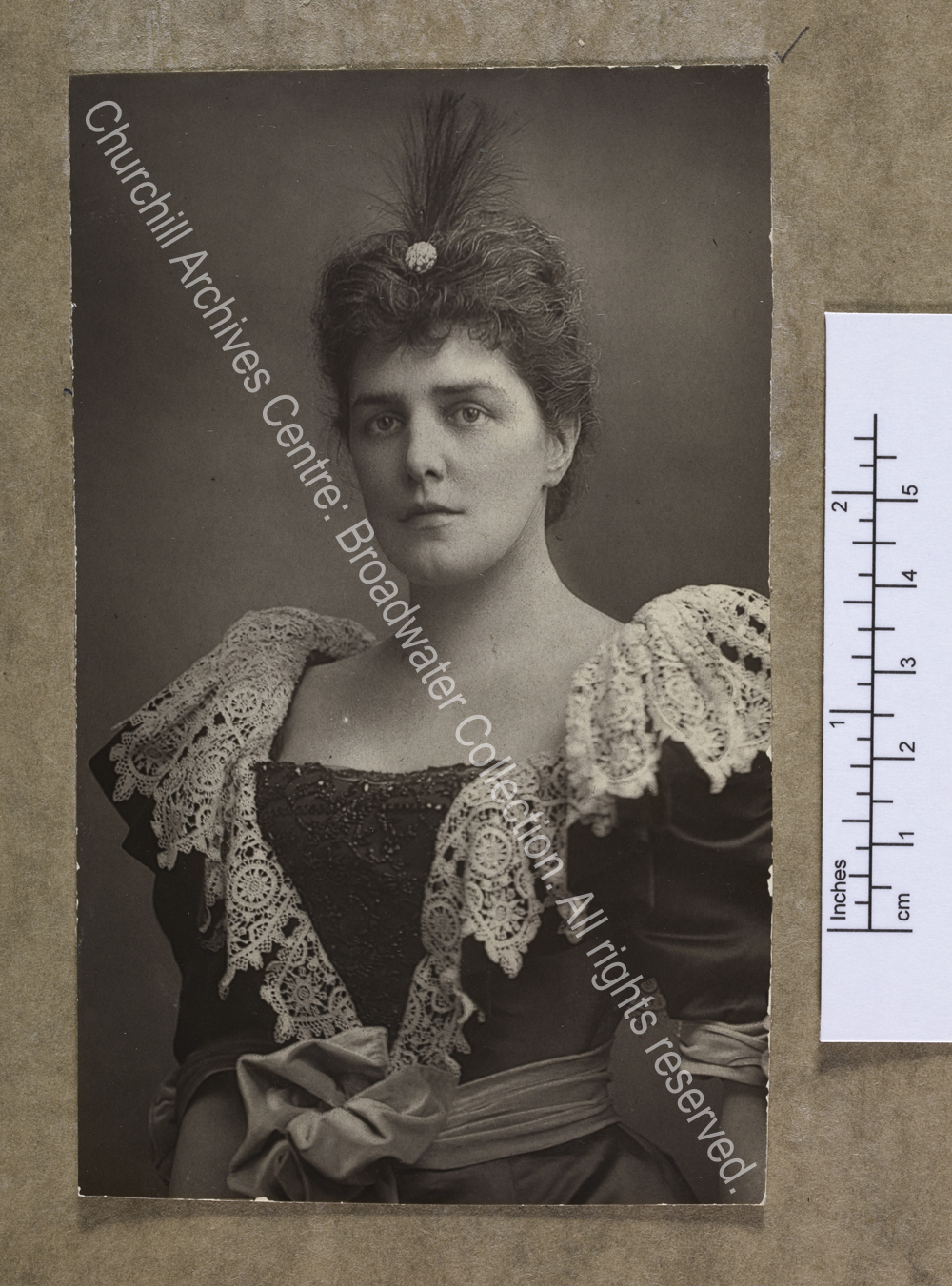 Half-length photograph of Lady Randolph [earlier Jennie Jerome]