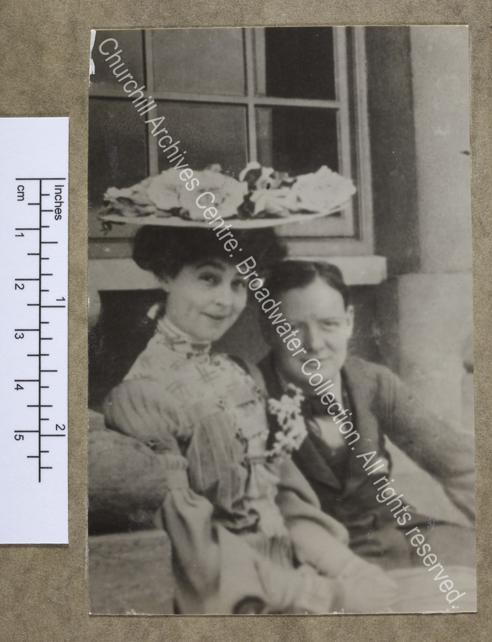 Half-length photograph of WSC with the Duchess [earlier Consuelo Vanderbilt