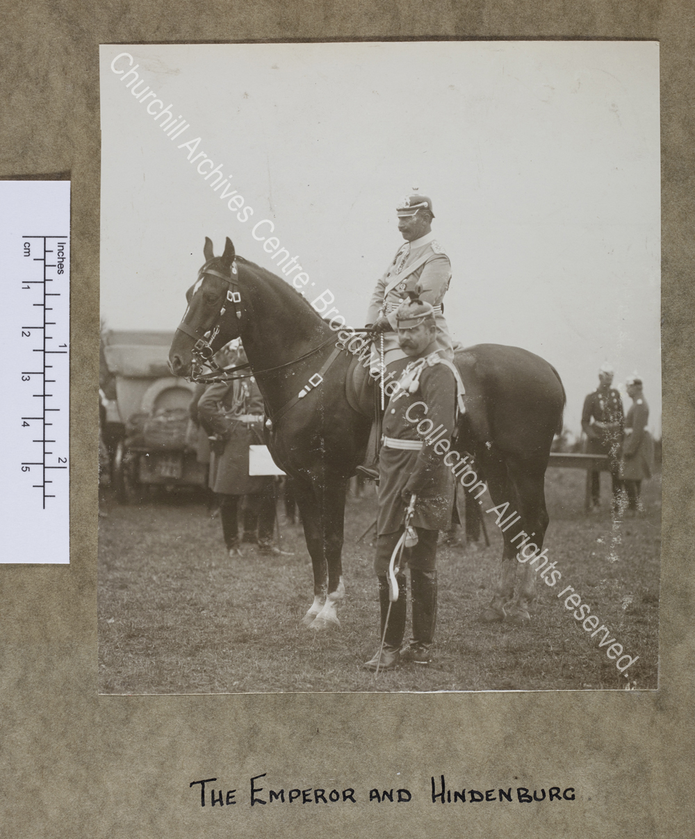 Photograph of Kaiser Wilhelm II and General Paul von Hindenburg