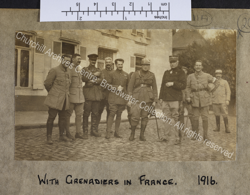 Group photograph of WSC with officers of the French 33rd Corps