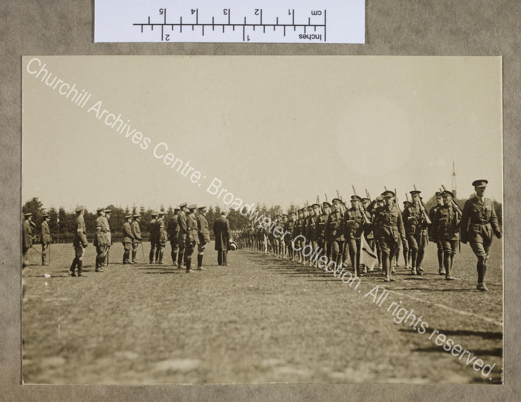 Full length photograph of WSC [Secretary of State for War]