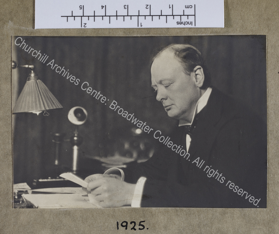 Half-length photograph of WSC [Chancellor of the Exchequer]