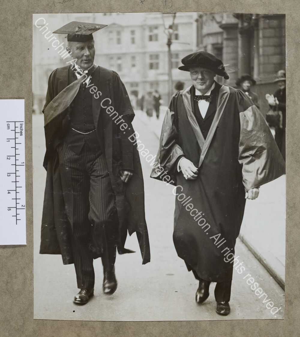 Full-length photograph of WSC walking in the road
